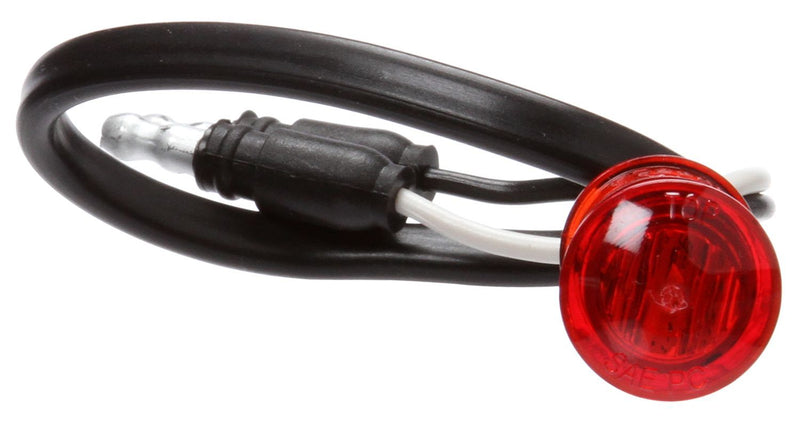 33 Series Red LED .75" Round Marker Clearance Light, Hardwired & Grommet Mount | Truck-Lite 33275R