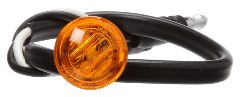 33 Series Yellow LED .75" Round Marker Clearance Light, Hardwired & Grommet Mount | Truck-Lite 33275Y