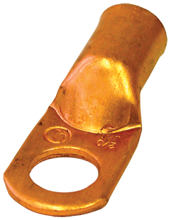 Medium Duty Flared Copper Lug, 1/0 Gauge | Tectran 5012-1-06