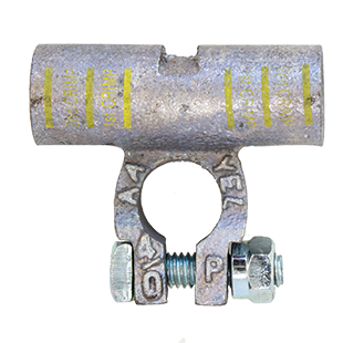 Positive Yellow Crimpable Top Post Battery Terminal | Tectran 5014-4/0P