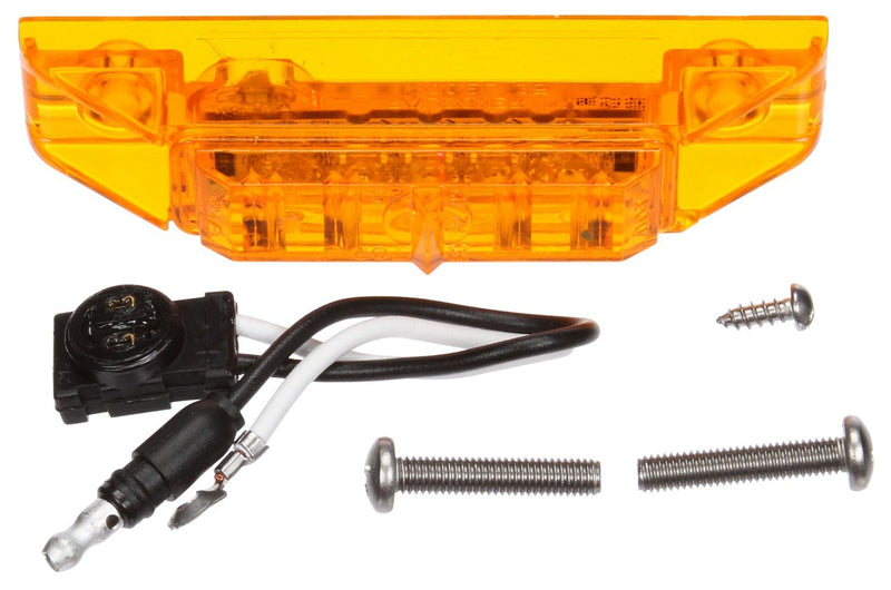 35 Series Yellow LED 1"x4" Marker Clearance Light, 2 Screw & Fit 'N Forget | Truck-Lite 35075Y