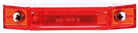 35 Series Red 1" X 4" Rectangular Marker Clearance Light, Fit 'N Forget M/C & 2 Screw Mount | Truck-Lite 35200R