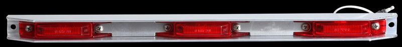 35 Series 1"x4" Red Identification Bar w/ 3 Light, 2 Screw Bracket Mount | Truck-Lite 35740R