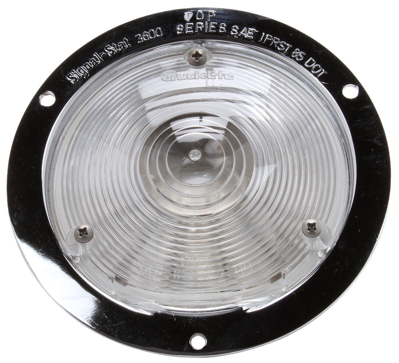 Signal-Stat 4" Round Clear Back-Up Light, Chrome Flange Mount | Truck-Lite 3613W