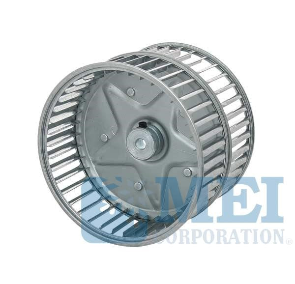 5-3/16" Double Inlet Aluminum Blower Wheel for Red Dot Unit Applications, Hub Insert: 1-7/8" | MEI/Air Source 3750