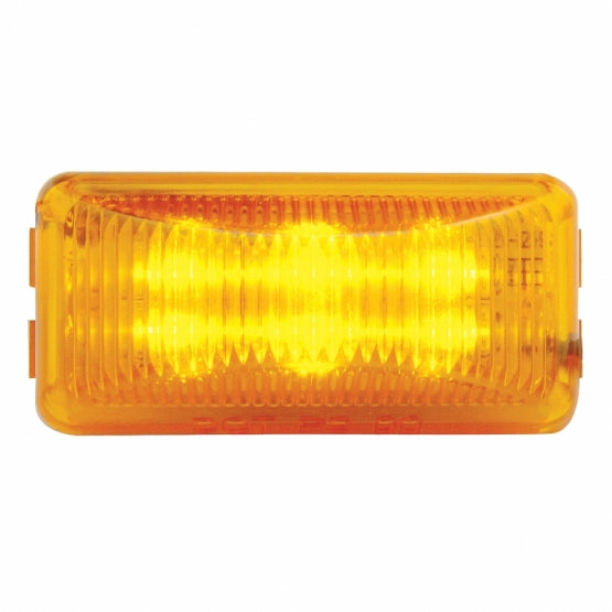 6 LED Rectangular Light (Clearance/Marker) - Amber LED/Amber Lens | United Pacific 38158B