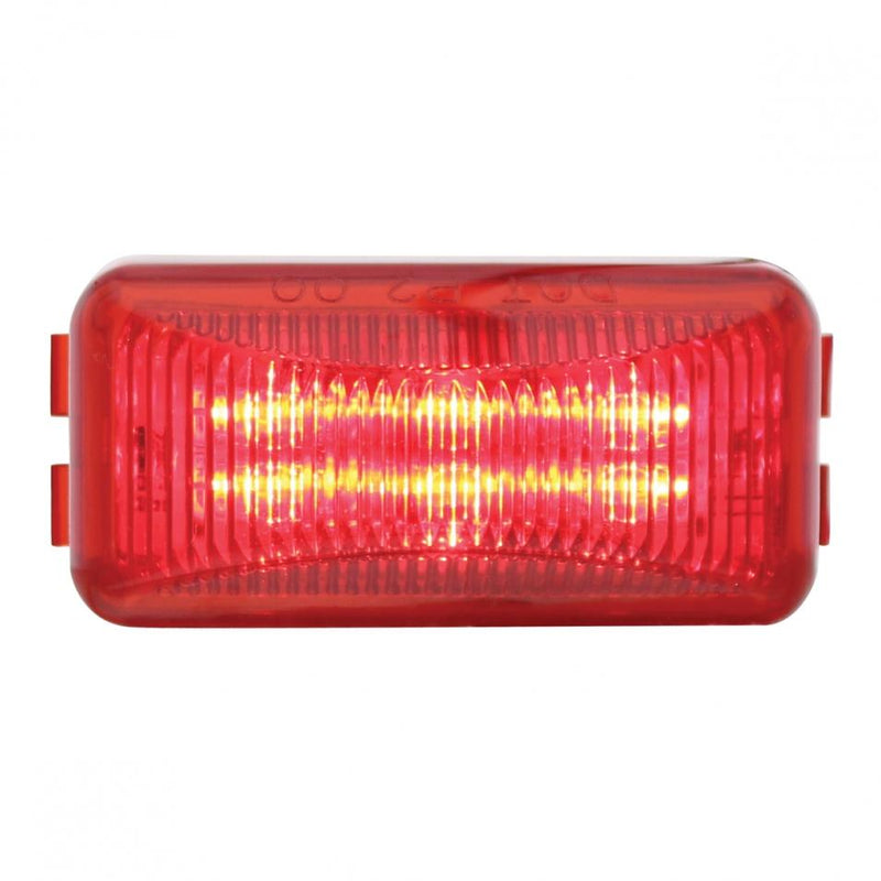 6 LED Rectangular Light (Clearance/Marker) - Red LED/Red Lens | United Pacific 38159B