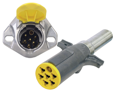 7-Way SAE Split Pin Auxiliary Plug w/ Ring Terminals | 680P74 Tectran