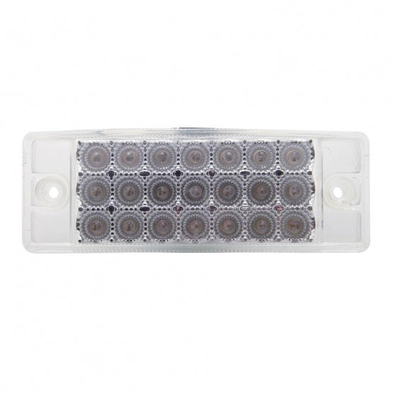 21 LED Rectangular Light (Clearance/Marker) - Amber LED/Clear Lens | United Pacific 38296