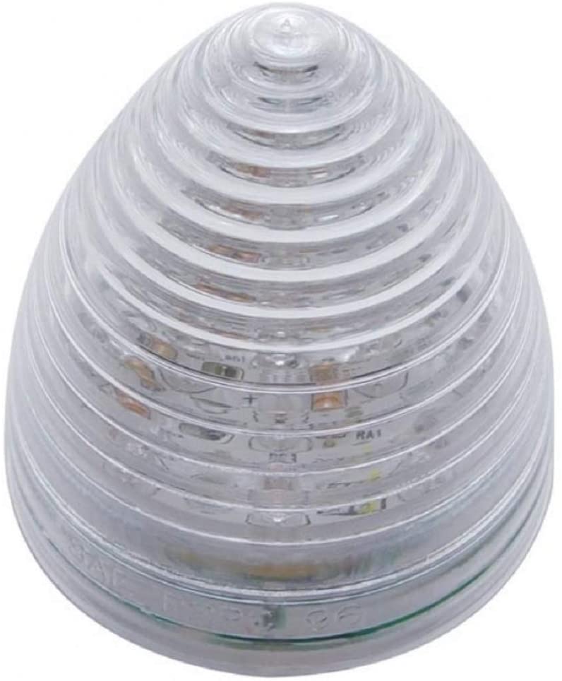 13 LED 2-1/2" Round Beehive Light (Clearance/Marker) - Amber LED/Clear Lens | United Pacific 38368