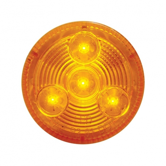 4 LED 2" Round Low Profile Light (Clearance/Marker) - Amber LED/Amber Lens | United Pacific 38457