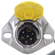 7-Way SAE Bull Nose Auxiliary Socket for Secondary Cables | 680P-75L Tectran