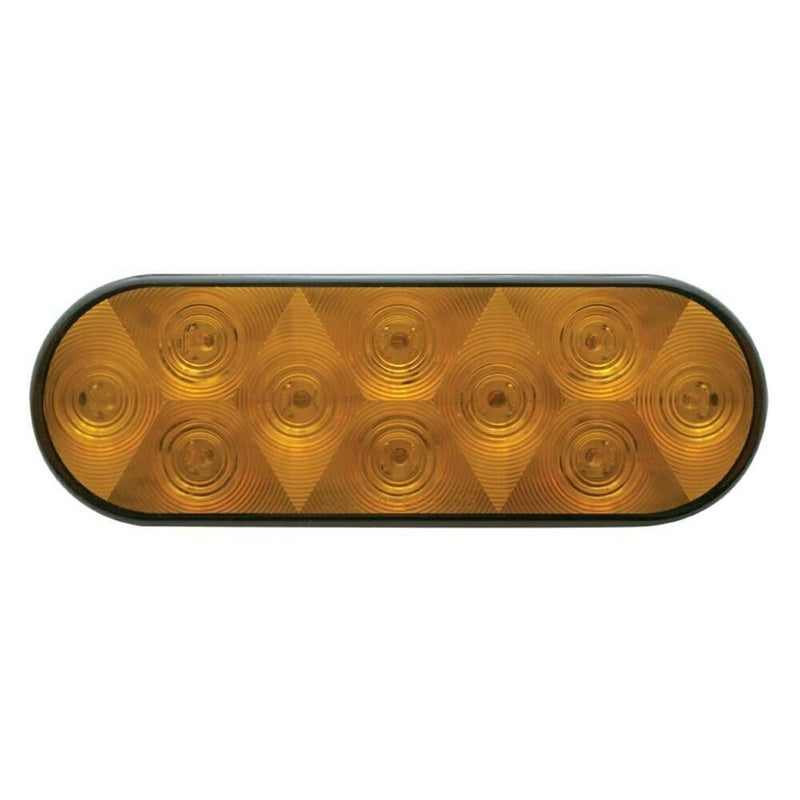 10 LED 6" Oval Turn Signal Light - Amber LED/Amber Lens | United Pacific 38775