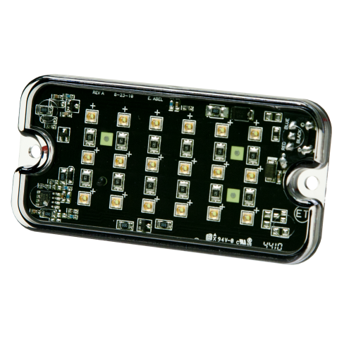 2" X 4" Rectangular Amber 18-LED Strobe Warning Light | ECCO 3931A