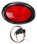 40 Series Red Incandescent 4" Round Stop/Turn/Tail Light Kit, PL-3 & Grommet Mount | Truck-Lite 40002R