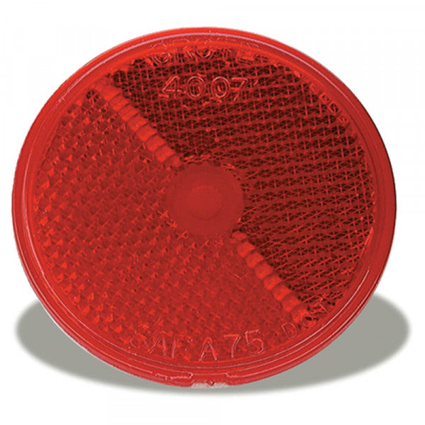 2 1/2" Red Round Stick-On Reflector | Grote 40072