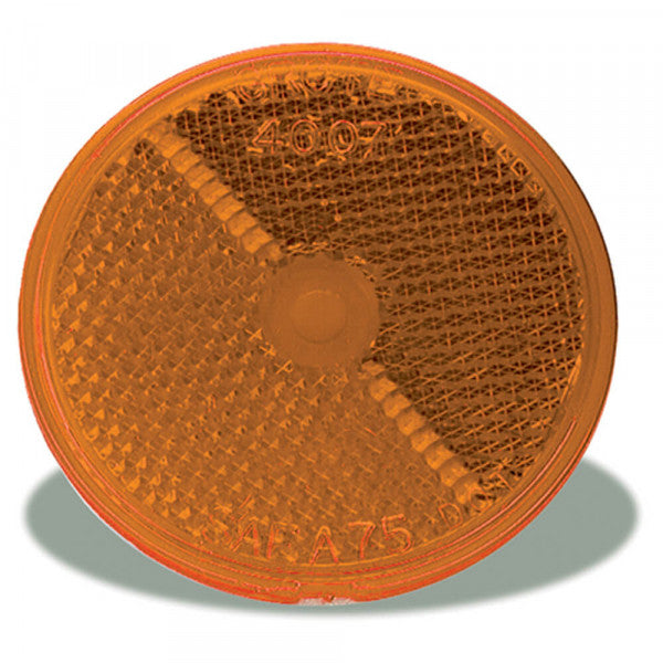 2 1/2" Amber Round Stick-On Reflector | Grote 40073