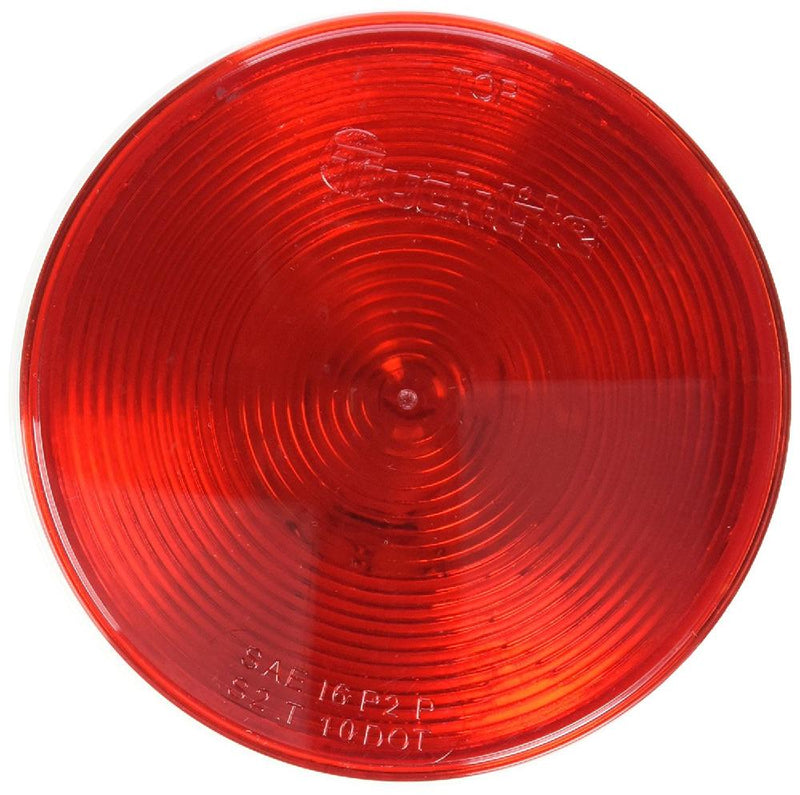40 Series Incandescent Red 4" Round Stop/Turn/Tail Light, PL-3 Connection & Grommet Mount | Truck-Lite 40202R3