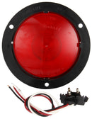 40 Series Red Incandescent 4" Round Stop/Turn/Tail Light, PL-3 & Black Flange Mount | Truck-Lite 40233R