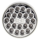 Super 60 Clear/Yellow 4" Round Front/Park/Turn Light, PL-3 Connection & Grommet Mount | Truck-Lite 4051A