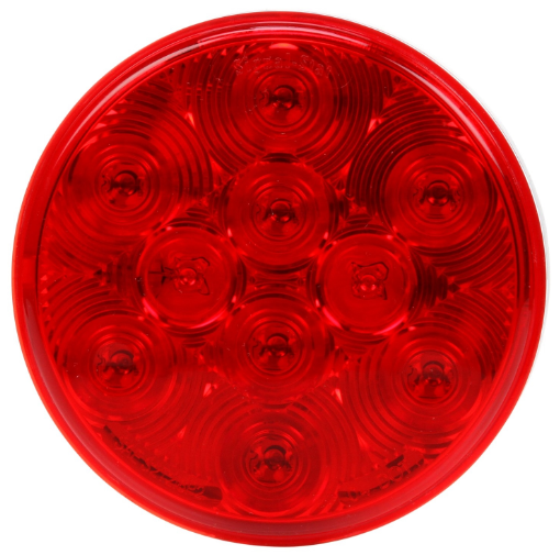 Signal-Stat 4" Round Red LED Stop/Turn/Tail Light, PL-3 & Grommet Mount | Truck-Lite 4058