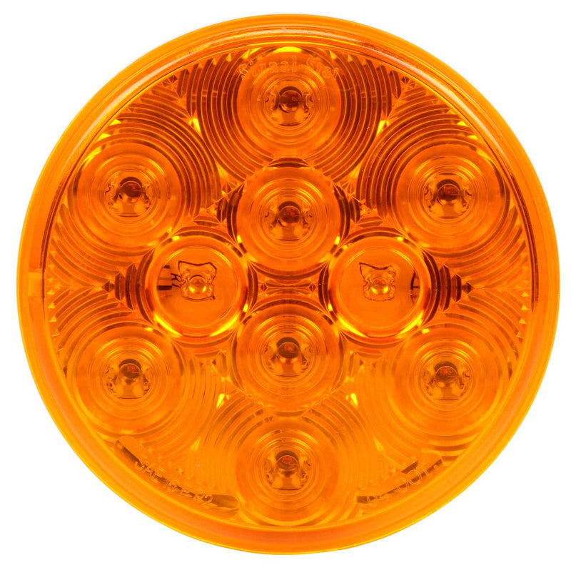 Signal-Stat Yellow LED 4" Round Front/Park/Turn Light, PL-3 & Grommet Mount | Truck-Lite 4058A