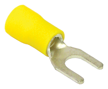 Vinyl Insulated Spade Terminal, 12-10 Gauge (100 Pack) | TYS8 Tectran