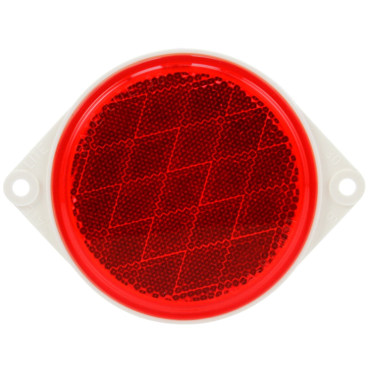 4" Red Round Reflector, 2 Screw Mount | Truck-Lite 42AD