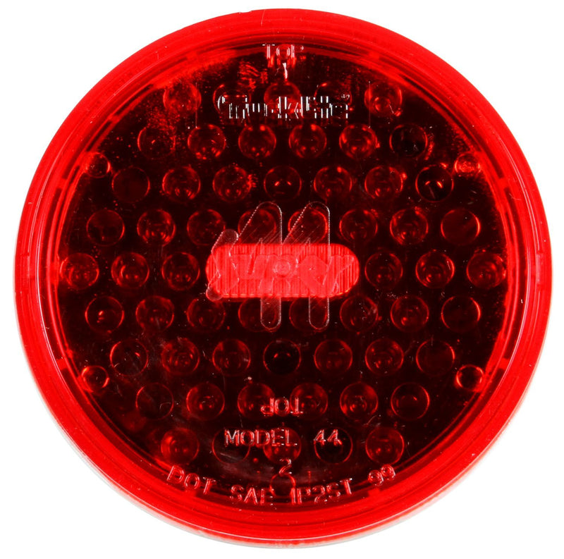 Super 44 Red LED Strobe Lamp, Fit 'N Forget S.S. & Grommet Mount | Truck-Lite 44212R