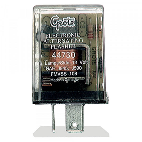 6-Lamp Heavy Duty Alternating Electronic Flasher, 3 Pin | Grote 44730