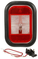 Super 45 Clear Rectangular Back-Up Light Kit, Black Grommet Mount & PL-2 Connection | Truck-Lite 45004