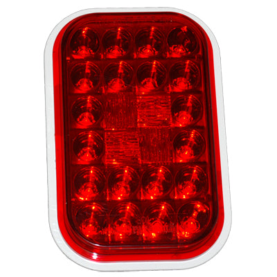 Signal-Stat Red Rectangular 3"X5" Stop/Turn/Tail Light, PL-3 & Grommet Mount | Truck-Lite 4550