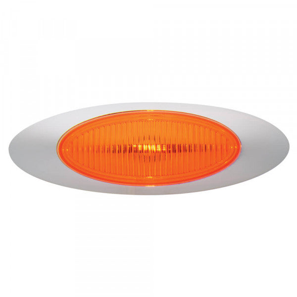 Amber M1 Series LED Clearance Marker Light w/ Bezel, Metripack Connection | Grote 45593