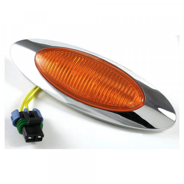 Amber M1 Series LED Clearance Marker Light w/ Bezel & Plug | Grote 45603