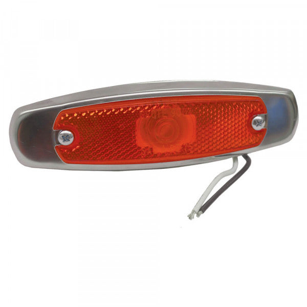Low-Profile Red Clearance Marker Light with Built-In Reflector & Bezel | Grote 45662