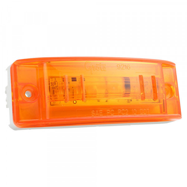6" Amber Optic Sealed Marker Clearance Light, Male Pin | Grote 47163