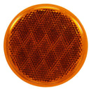Signal-Stat 3-1/8" Round Yellow Reflector, Adhesive Mount | Truck-Lite 47A