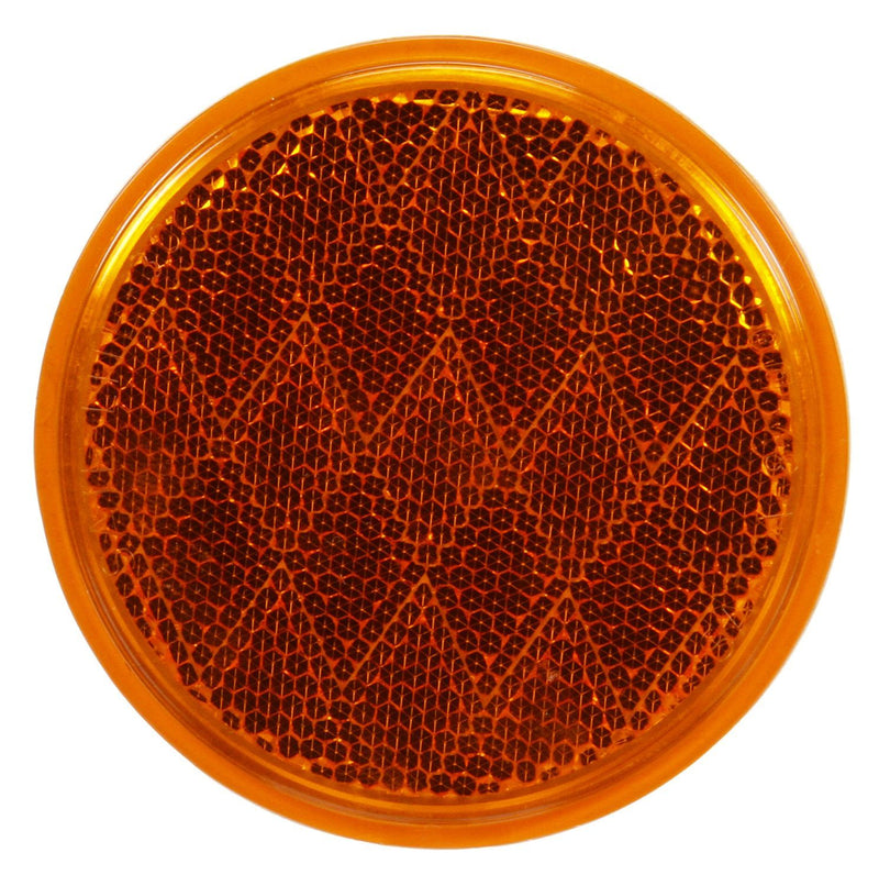 Signal-Stat 3-1/8" Round Yellow Reflector, Adhesive Mount | Truck-Lite 47A