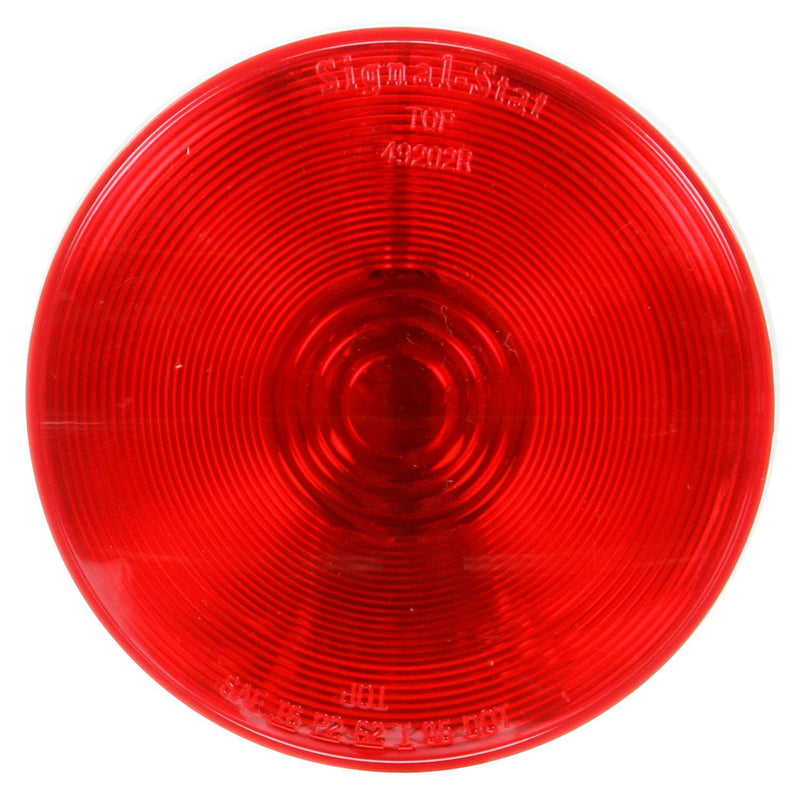 40 Series Incandescent Red 4" Round Stop/Turn/Tail Light, Male Pin Connection & Grommet Mount | Truck-Lite 49202R3