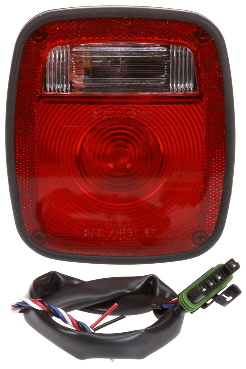 Signal-Stat Red/Clear Incandescent Left Hand Combo Box Light, 3 Stud Mount | Truck-Lite 5013K