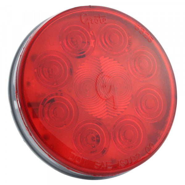 10-Diode Pattern Red LED Stop/Tail/Turn Light, Male Pin | Grote 52092