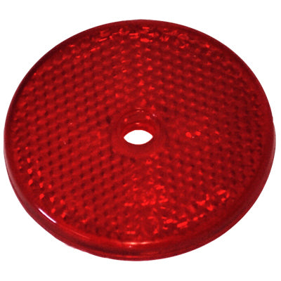 Signal-Stat 2" Round Red Reflector, 1 Screw/Nail/Rivet | Truck-Lite 52