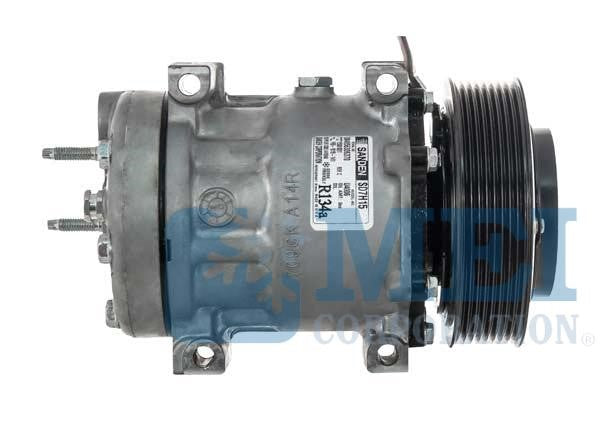 Kenworth-Peterbilt Sanden SD7H15-Super HD AC Compressor, 2 Wire Metripack | MEI/Air Source 54148