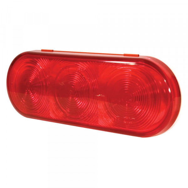 Red Oval LED Stop Tail Turn Light, Male Pin | Grote 54162