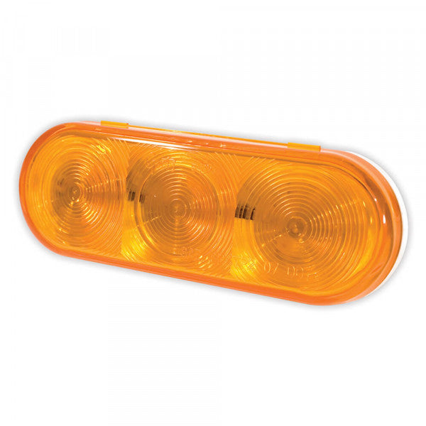 Auxiliary Amber Oval LED Stop Tail Turn Light, Female Pin | Grote 54173