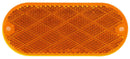 Signal Stat Yellow Oval Reflector, Adhesive or 2 Screw Mount | Truck-Lite 54A