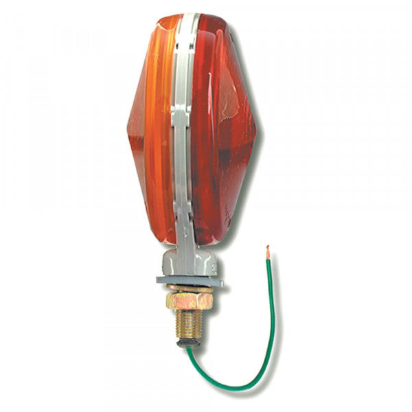 Red & Amber Double Face Pedestal Stop/Tail/Turn ThinLine Light, Blunt Cut | Grote 55220