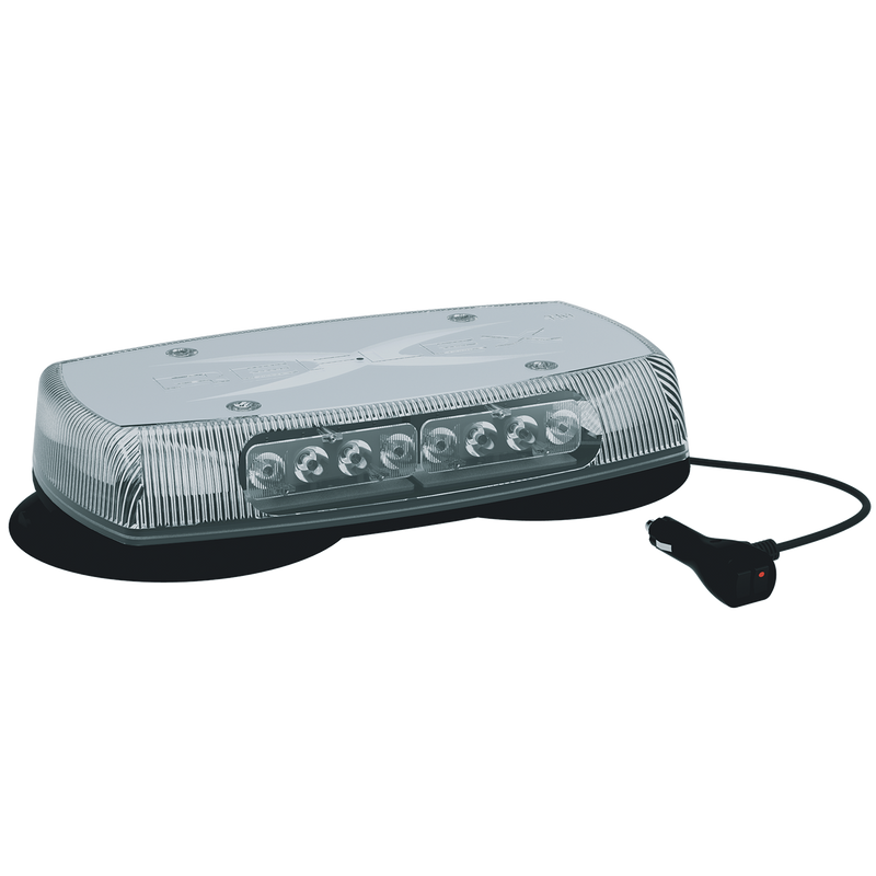 15" Reflex Amber Mini Lightbar, w/ Clear Lens & Vacuum | ECCO 5590CA-VM