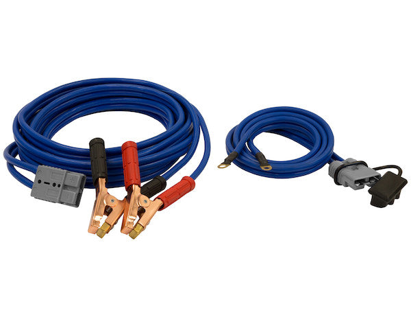 28 Foot Long Booster Cables With Gray Quick Connect - 600 Amp | Buyers Products 5601025