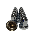 Chrome Plastic Push On Lug Nut Cover, 33MM 10PK | 562.A4006CP-BP10 Automann